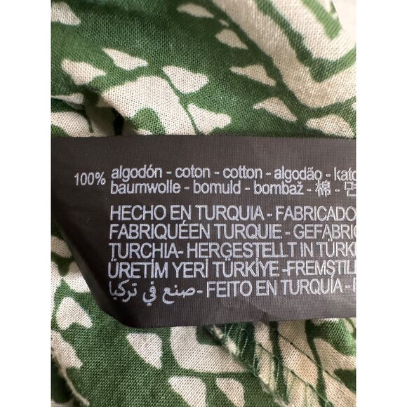 2/$30 ZARA XS Green & White Geometric Mini Print Cotton Dress - Picture 8 of 15
